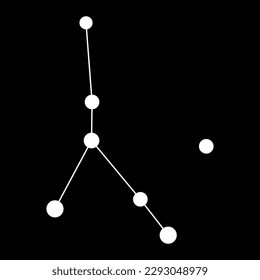 Cancer constellation map. Vector illustration.