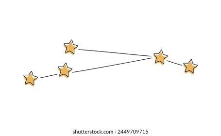 Cancer constellation map. Vector illustration.