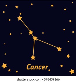 Cancer constellation with other stars