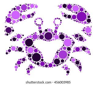 cancer constellation shape vector design by color point