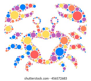 cancer constellation shape vector design by color point