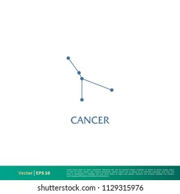 Cancer - Constellation Star Icon Vector Logo Template Illustration Design. Vector EPS 10.