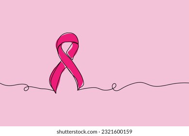 cancer continuous line art design