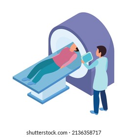 Cancer Control Isometric Composition Image Screening Stock Vector ...