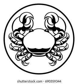 Cancer crab horoscope astrology zodiac sign icon