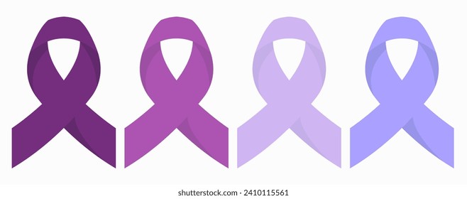 CANCER DAY.Different color ribbons on white background.