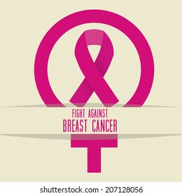 Cancer design over beige background, vector illustration