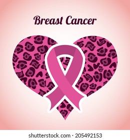 Cancer design over pink background, vector illustration