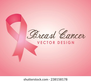 Cancer design over pink background, vector illustration.