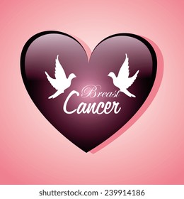 Cancer design over pink background, vector illustration.