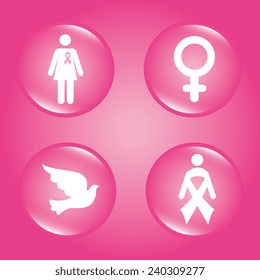 Cancer design over pink background, vector illustration.