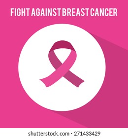 Cancer design over pink background, vector illustration.