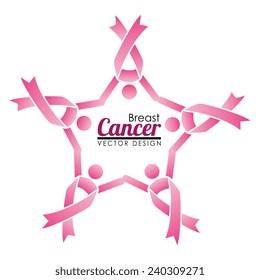 Cancer design over white background, vector illustration.