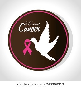Cancer design over white background, vector illustration.