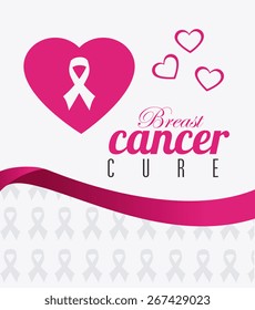 Cancer design over white background, vector illustration.
