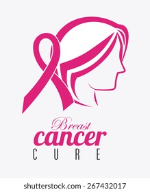 Cancer design over white background, vector illustration.
