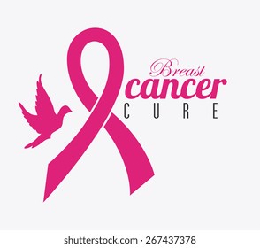 Cancer design over white background, vector illustration.