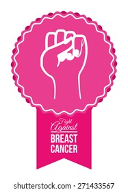 Cancer design over white background, vector illustration.
