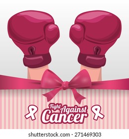 Cancer design over white background, vector illustration.