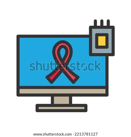 Cancer Diagnosis icon vector image. Can also be used for Artificial Intelligence. Suitable for mobile apps, web apps and print media.