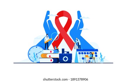 Cancer Disease Awareness, Flat Illustration Of Medical Cancer Research Vector Design 