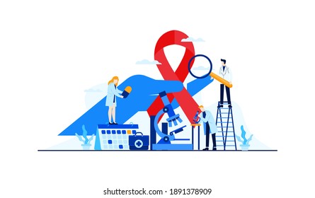 Cancer Disease Awareness, Flat Illustration Of Medical Cancer Research Vector Design 