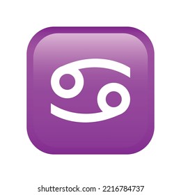 Cancer emoji icon isolated on white background. Astrology symbol modern, simple, vector, icon for website design, mobile app, ui. Vector Illustration svg