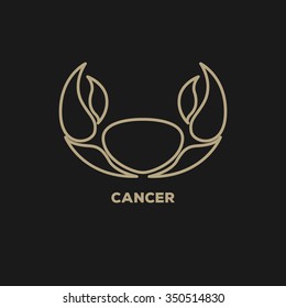 cancer horoscope logo vector