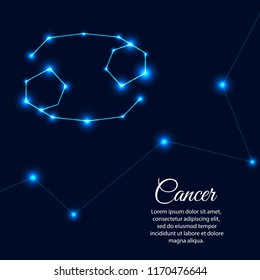 Cancer Horoscope star light abstact vector eps 10 for your design