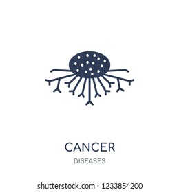 Cancer icon. Cancer filled symbol design from Diseases collection. Simple element vector illustration on white background