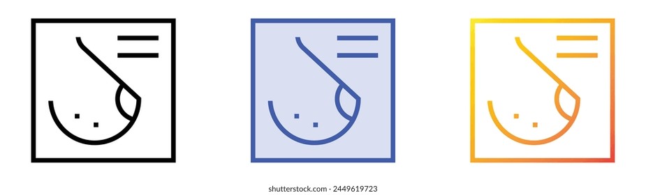 cancer icon. Linear, Blue Fill and Gradient Style Design Isolated On White Background