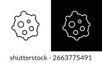 Cancer icon linear icon. Line with editable stroke