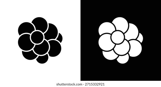 Icono de cáncer Establecer colección. Silueta de Vector.