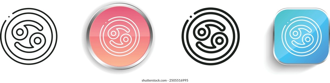 cancer icon. Thin Linear, Regular and Button Style Design Isolated On White Background