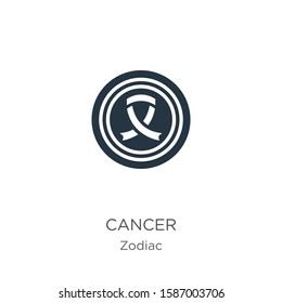 Cancer icon vector. Trendy flat cancer icon from zodiac collection isolated on white background. Vector illustration can be used for web and mobile graphic design, logo, eps10