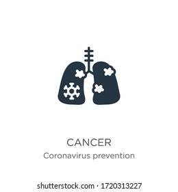 Cancer icon vector. Trendy flat cancer icon from Coronavirus Prevention collection isolated on white background. Vector illustration can be used for web and mobile graphic design, logo, eps10