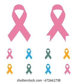 Cancer icons in different colors