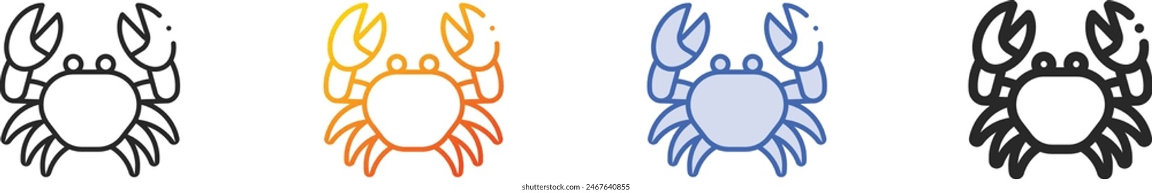 cancer icon.Thin Linear, Gradient, Blue Stroke and bold Style Design Isolated On White Background