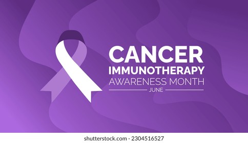 Cancer Immunotherapy Awareness Month background or banner design template celebrated in June. vector illustration.