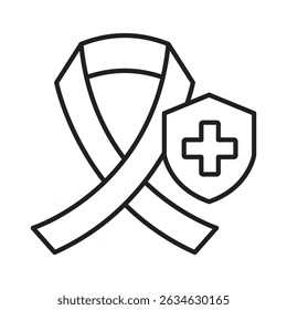 Cancer insurance :Vector Icon which can easily modify or edit

