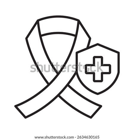 Cancer insurance :Vector Icon which can easily modify or edit

