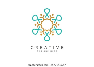 Cancer logo design vector illustration.