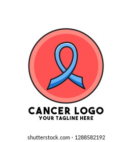 cancer logo vector with womain aids heart medical support