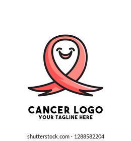 cancer logo vector with womain aids heart medical support