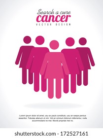 cancer over gray  background vector illustration