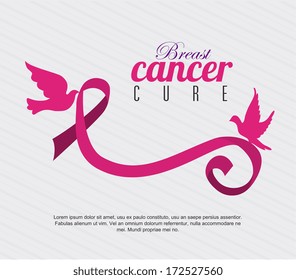 cancer over lineal  background vector illustration