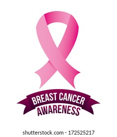 cancer over pink background vector illustration