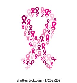 cancer over pink background vector illustration