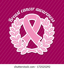 cancer over pink background vector illustration