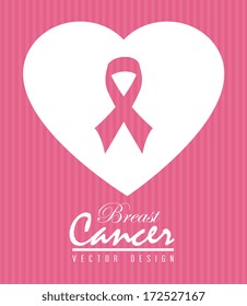 cancer over  pink background vector illustration